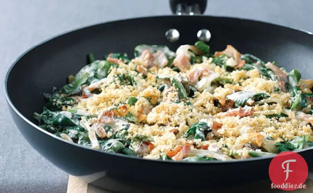 Pfanne-Spinat-Gratin