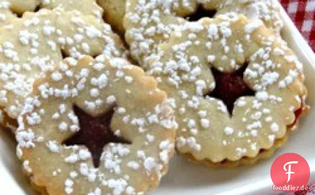 Cranberry Maismehl Linzer Kekse