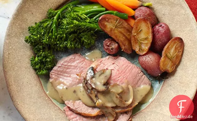 Prime Rib mit Marsala-Pilzsauce