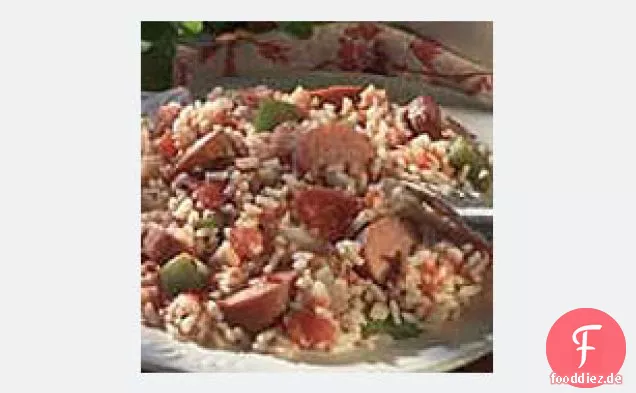 15-Minütige Wurst- und Reispfanne