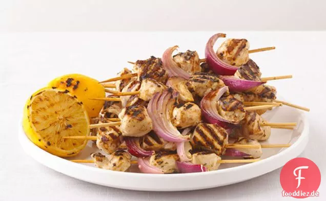 Gegrilltes griechisches Huhn Kabobs