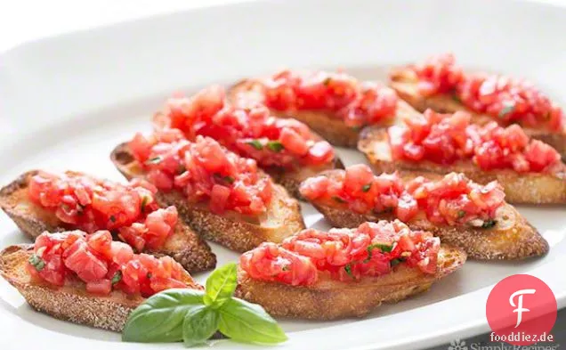 Bruschetta Mit Tomaten Und Basilikum