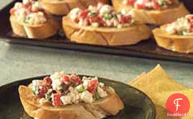 Paprika-Bruschetta mit Feta