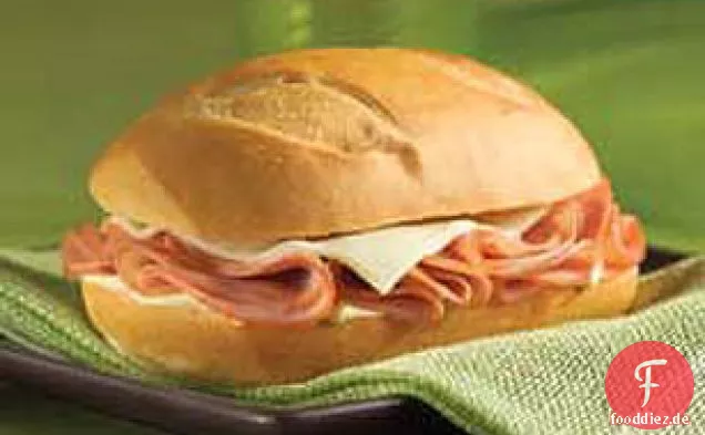 Hot Schinken und Schweizer Französisch Brot Sandwich