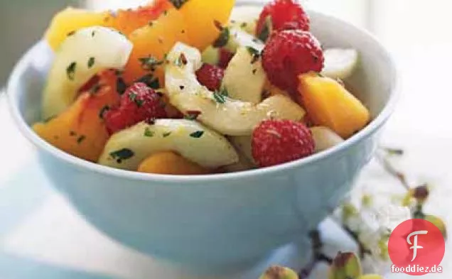 Pfirsich-Salat mit Kreuzkümmel-Dressing