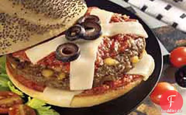 Doppel-Käse-Pizza-Burger