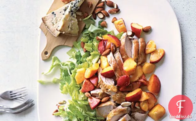 Huhn und Pfirsiche Platte