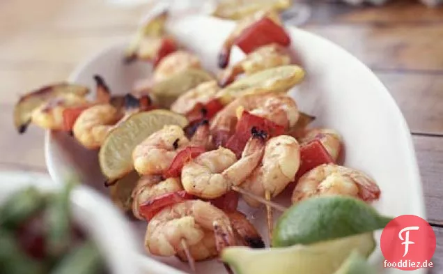 Garnelen Kebabs mit Jalapeño-Limetten-Marinade
