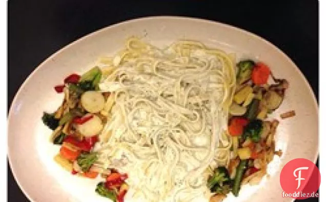 Aphrodisierende Tagliatelle mit Blauschimmelkäsesauce