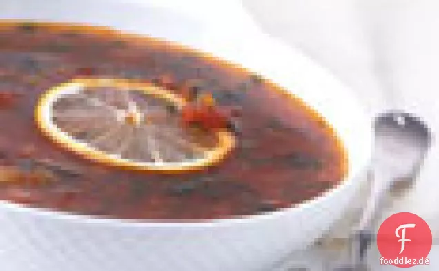 Marokkanisch gewürzte kalte Tomatensuppe