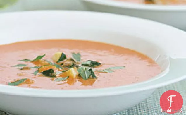 Cremige Tomatensuppe Mit Zucchini