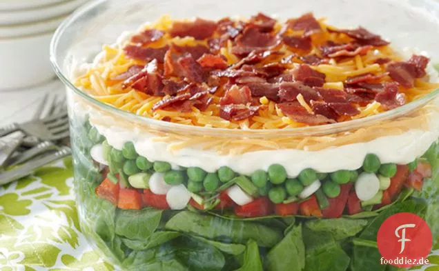 Sieben-Schicht-Salat gemacht über