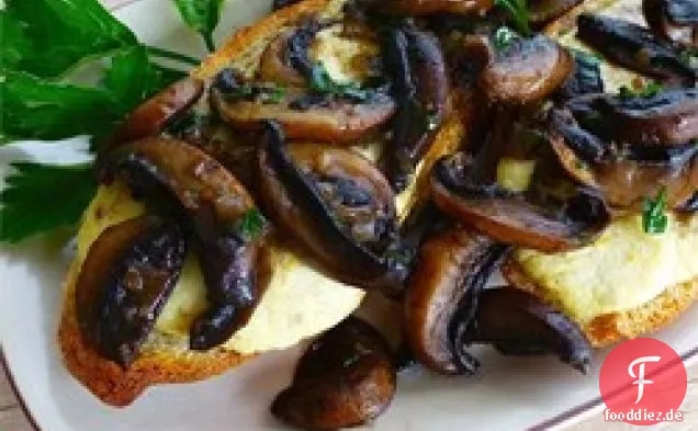 Pilz und Ricotta Bruschetta