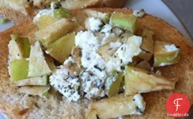 Apfel-Ziegenkäse-Bruschetta