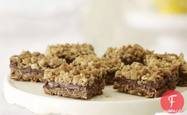 Erdnussbutter & Schokolade Crumble Bars