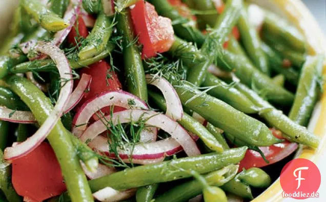 Marinierte Grüne Bohnen und Tomaten mit Dill