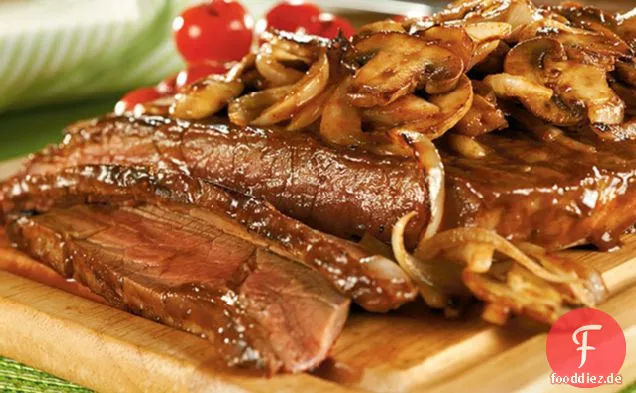 New York Style Steak mit Pilz-Braten