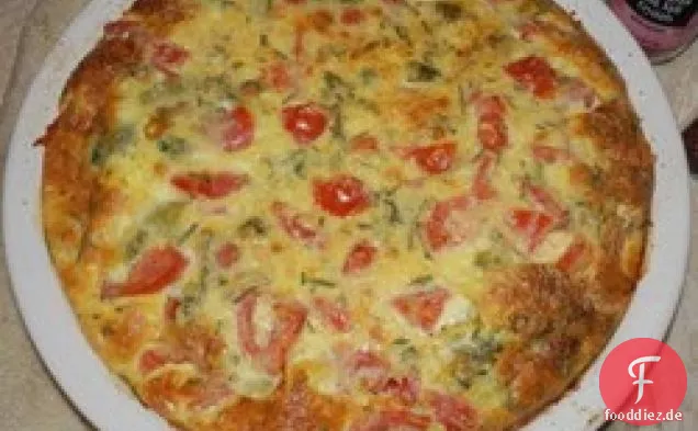 Quiche mit Grünkohl, Tomaten und Lauch