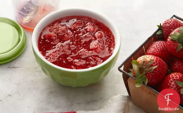 30 Minuten, um SICHER ZU gehen.JELL Erdbeere Gefrierschrank Marmelade