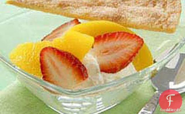 Pfirsich-Beeren-Dessert