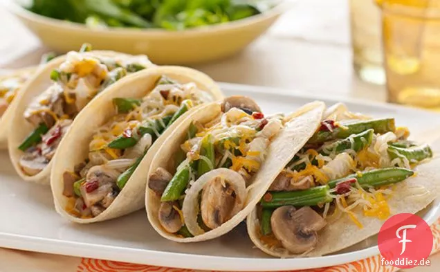 Grüne Bohnen & Pilz Tacos