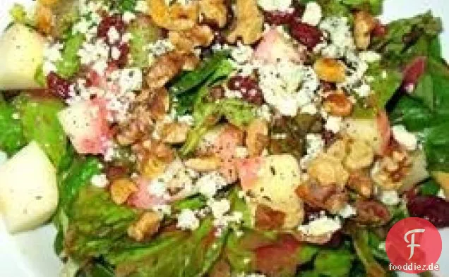 Herbstsalat mit Cranberry-Vinaigrette