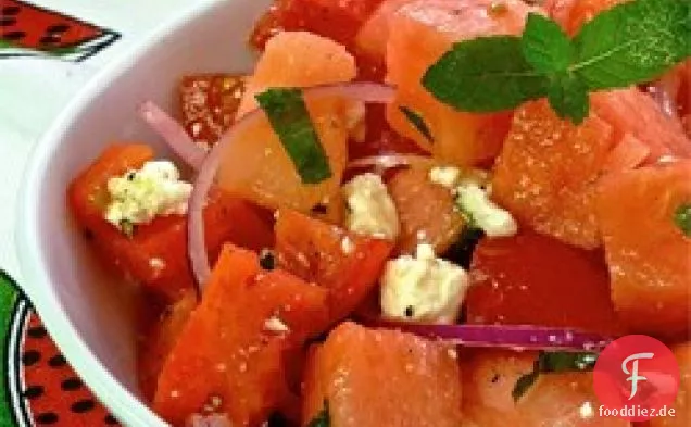 Tomaten-Wassermelonen-Salat
