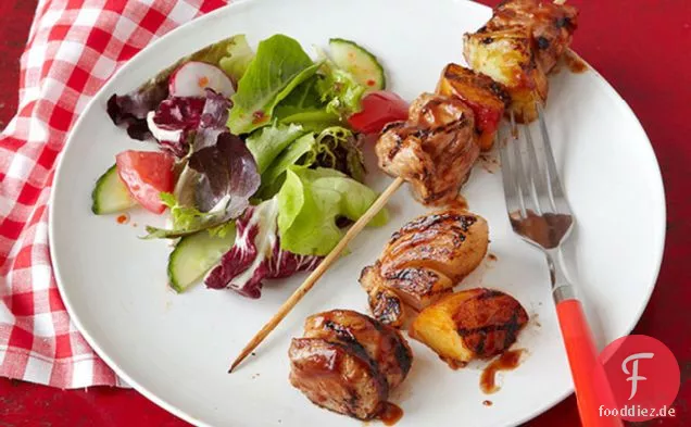 Schweinefleisch & Pfirsich Kabobs