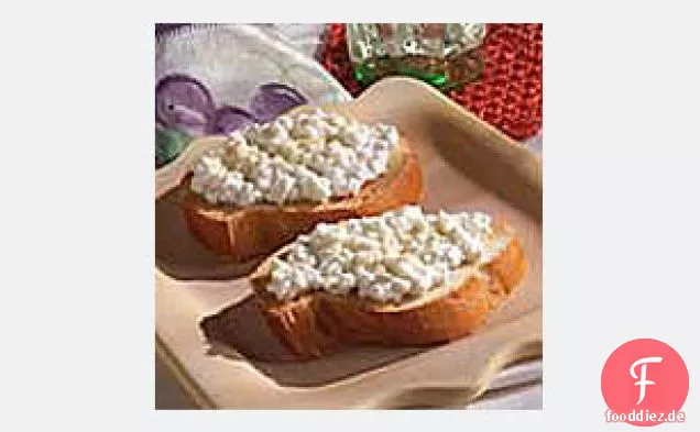 Hüttenkäse mit einer Haltung