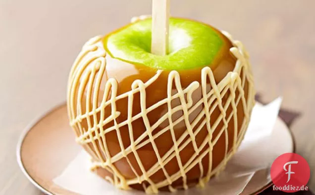 Erdnussbutter-Swirl Karamell Äpfel
