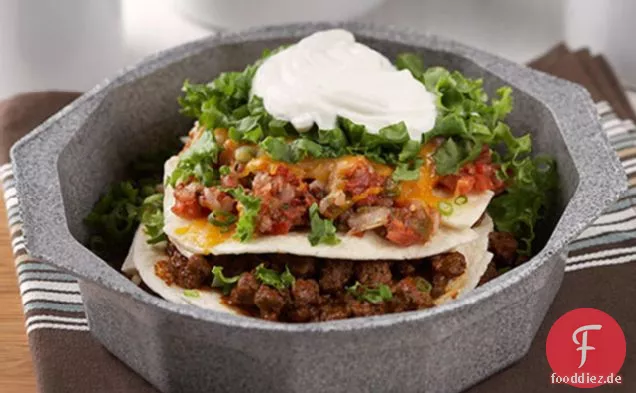 Einfache geschichtete Taco Pie