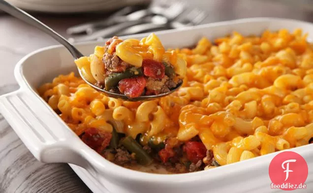 Cheesy Mac-gekrönt Kasserolle