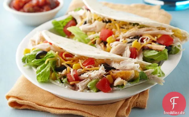 Hähnchen-Taco-Salat-Foldovers