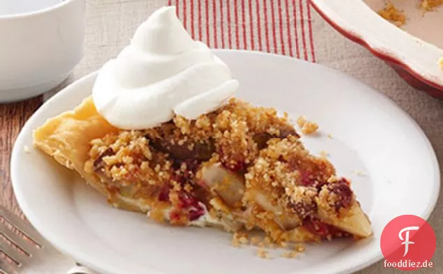 Cranberry-Birne Crumble Pie
