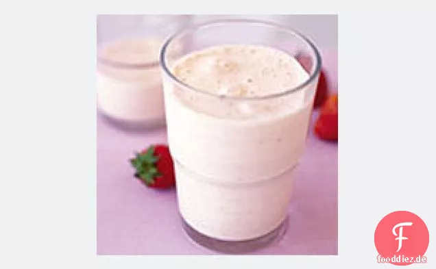Glatte und Cremige Erdbeer-Smoothies