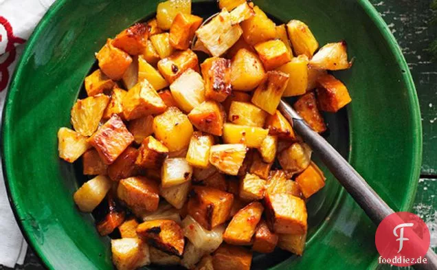 Geröstete Süßkartoffeln & Ananas