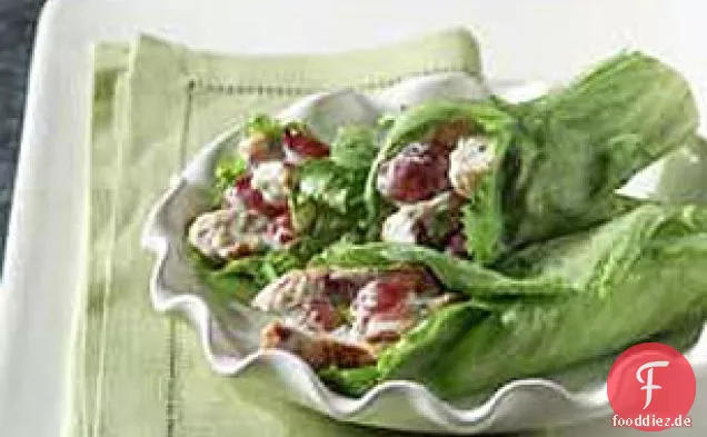 Einfache Hühnersalat Salat Wraps