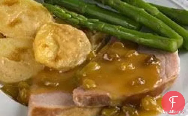 Glasierter Schinken mit Sherry-Orangen-Dijon-Sauce