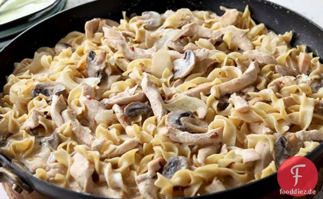 Cremige Huhn Pasta Pfanne