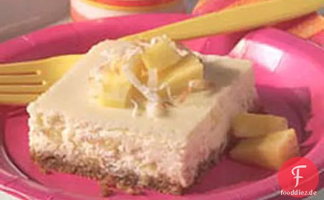 Pina Colada Käsekuchen-Quadrate