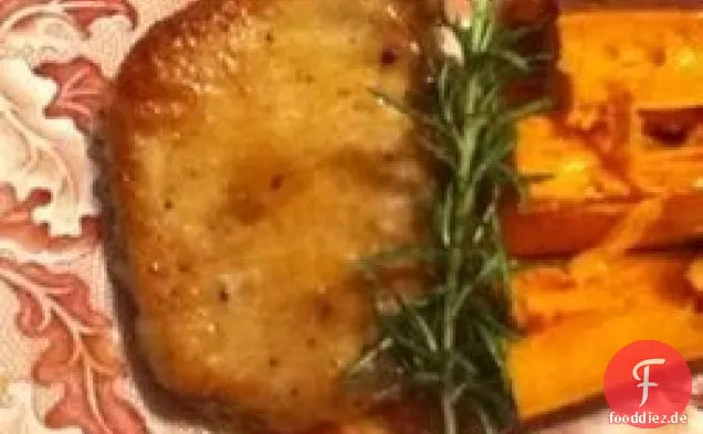 Schweinelende Koteletts in Apple-Creme