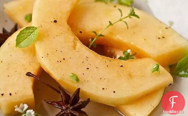 Cantaloupe in Gewürzsirup