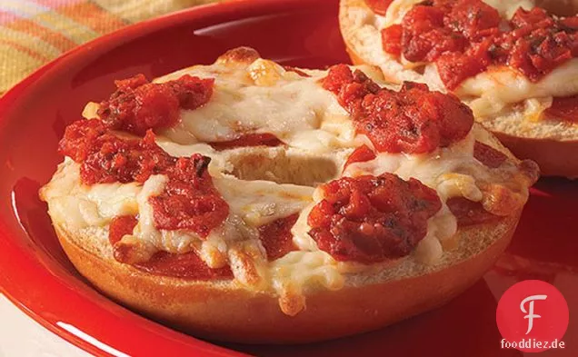 Kinder-Nur Pepperoni-Pizza Bagels
