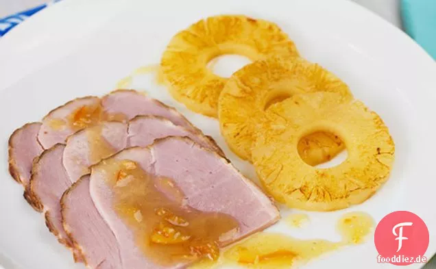 Orange-Ananas-Dijon-Sauce für Schinken