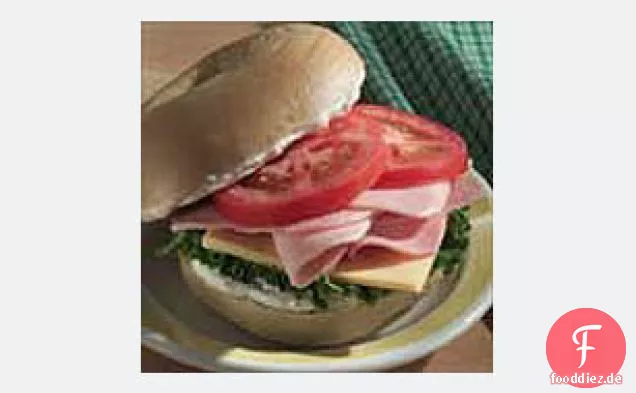 Schinken Garten Bagel
