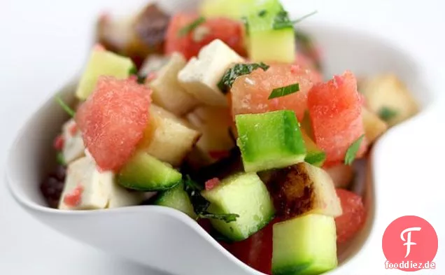 Wassermelonen-Feta-Salat Mit Jicama