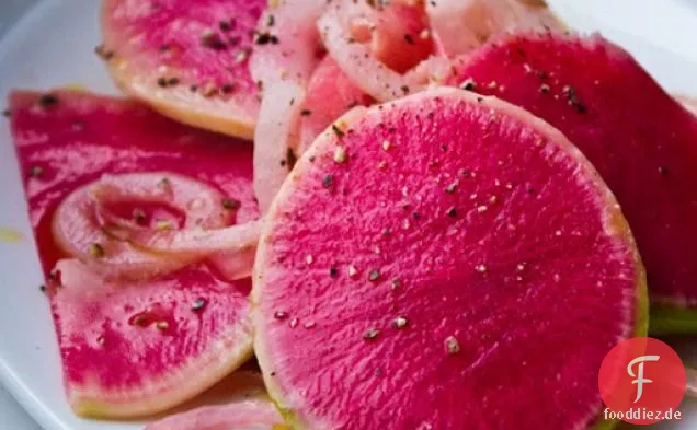 Süß Eingelegte Zwiebel Wassermelone Rettich Salat