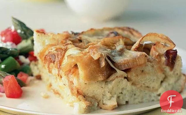 Zwiebel Brot-Pudding