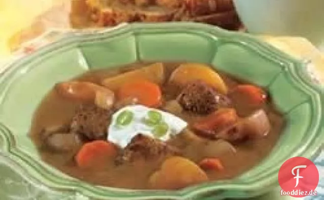 Slow-Cooker Rindfleisch und Gemüsesuppe