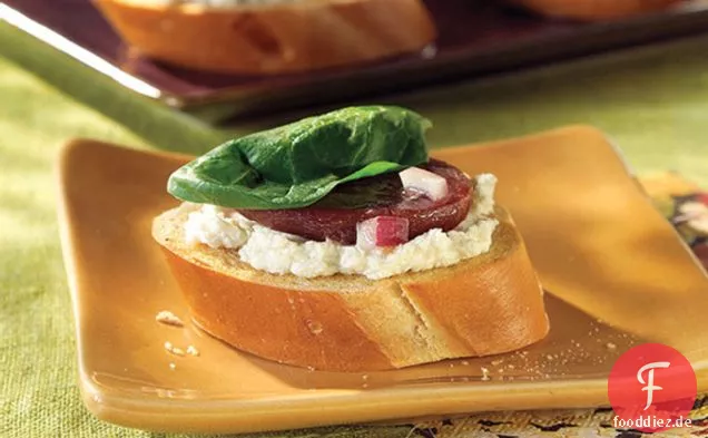 Geröstetem Feta & Rüben-Bisse